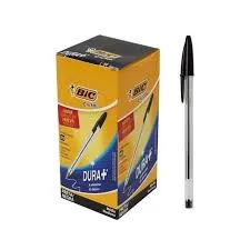 CANETA BIC CRISTAL MEDIUM PRETA 1.0mm (1x50)