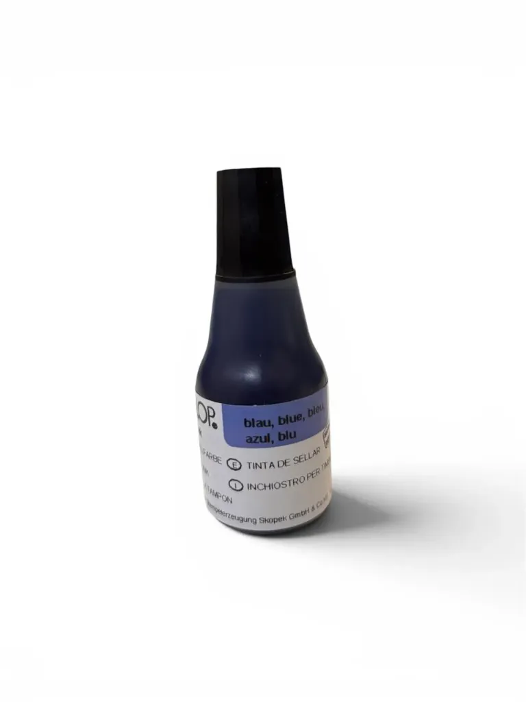 Tinta para carimbo azul