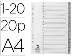 Separador Númerico 1/31 A4 Exxo